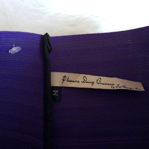 Pleasure Doing Business purple bandage sexy mini skirt size medium - Picture 7 of 11